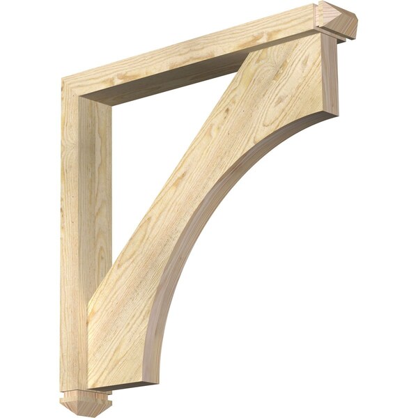 Ekena Millwork Westlake Arts and Crafts Rough Sawn Bracket w/ Offset Brace, Douglas Fir, 4"W x 28"D x 28"H BKT0402X28X28WTL03RDF - main